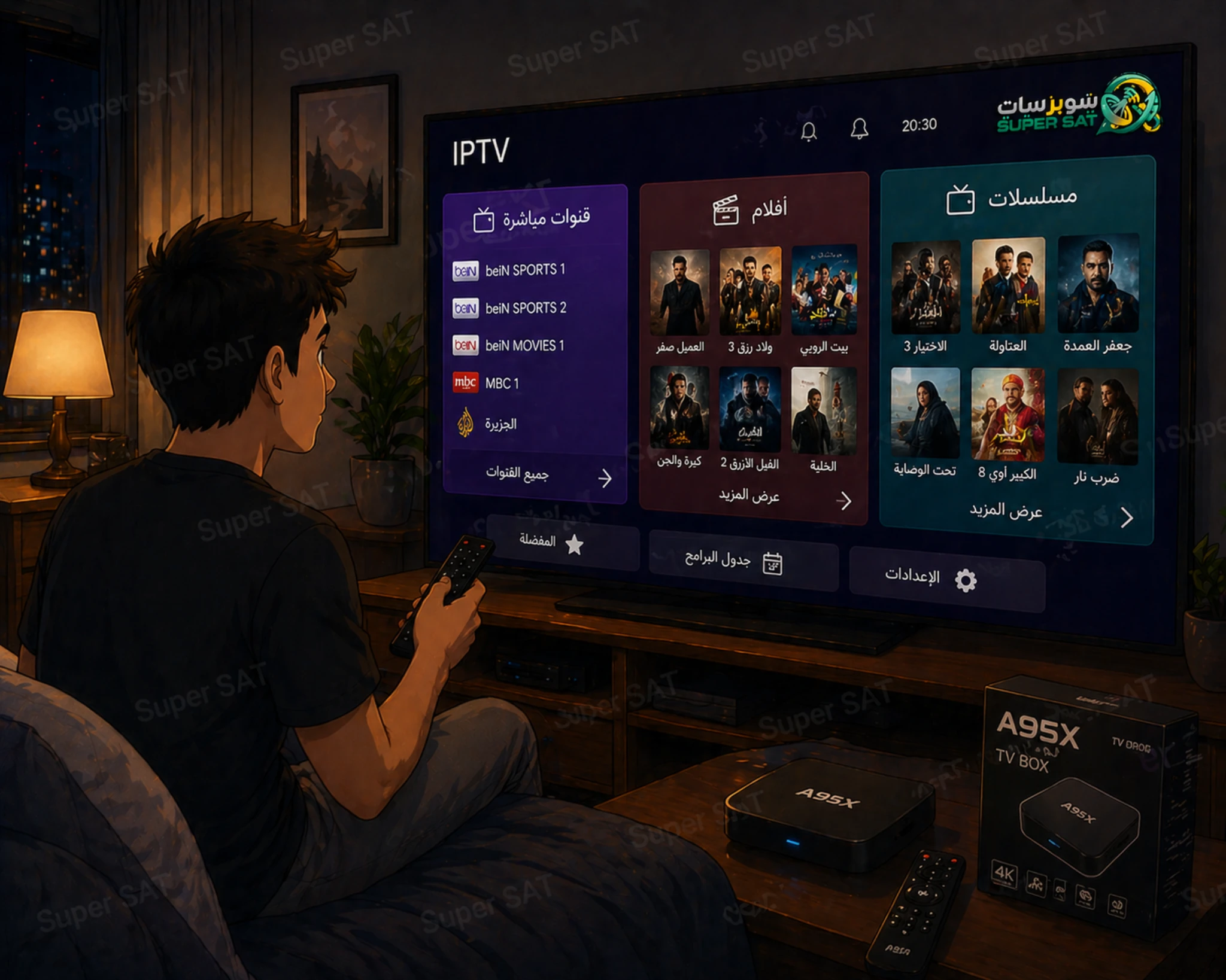اشتراك IPTV لجميع أجهزة A95x TV BOX