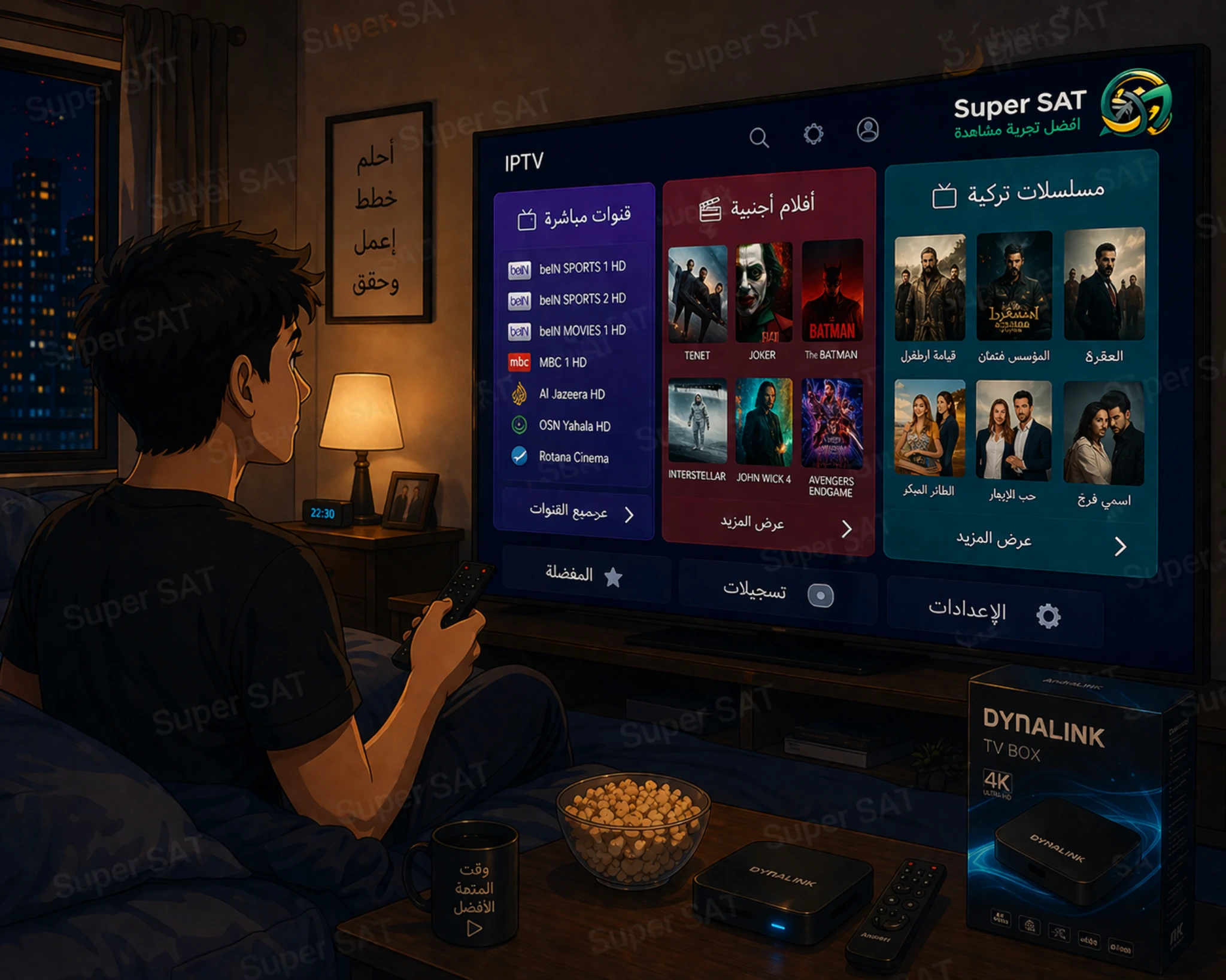اشتراك IPTV لجميع أجهزة Dynalink TV BOX