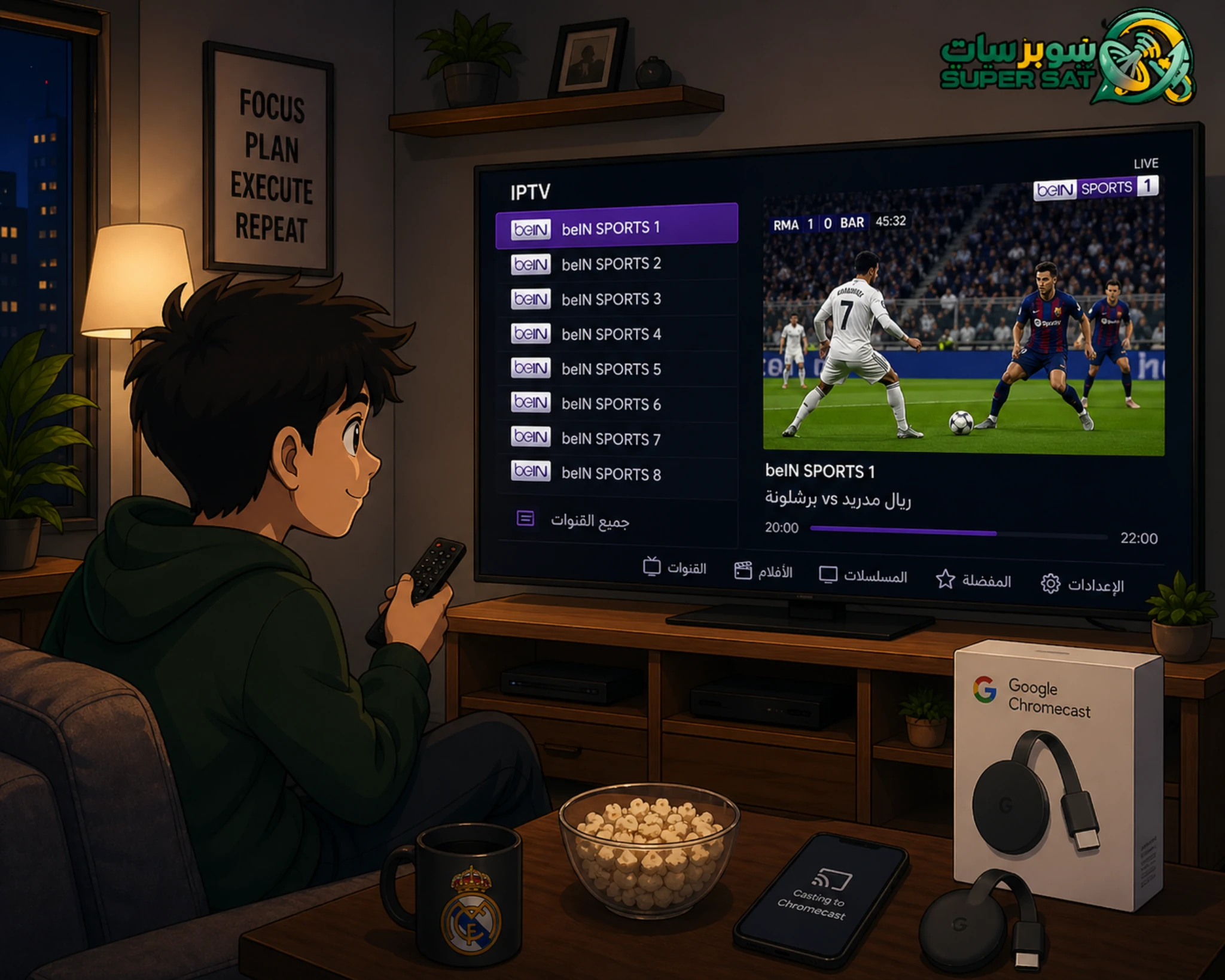 اشتراك IPTV لجميع أجهزة Google Chromecast