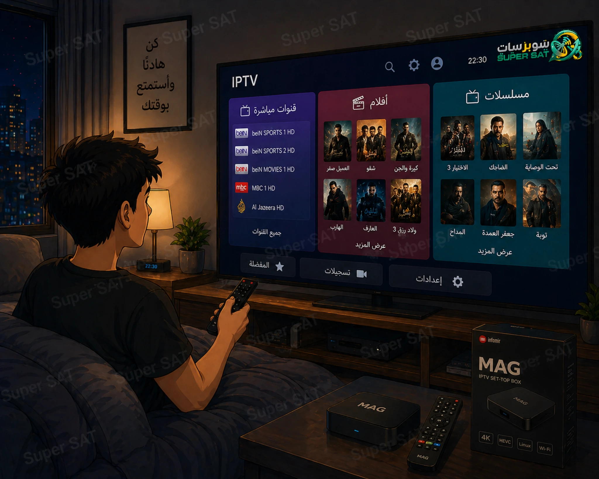 اشتراك IPTV لجميع أجهزة Infomir MAG