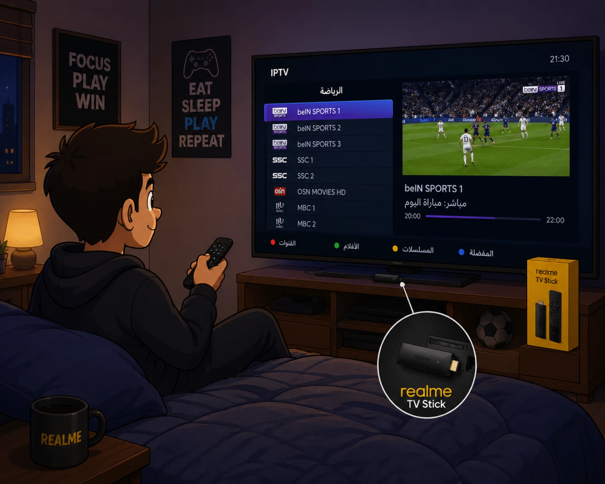 اشتراك IPTV لجميع أجهزة Realme TV Stick