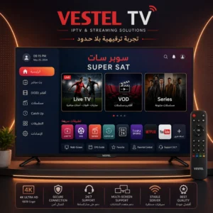 اشتراك IPTV على شاشة فيستل Vestel TV
