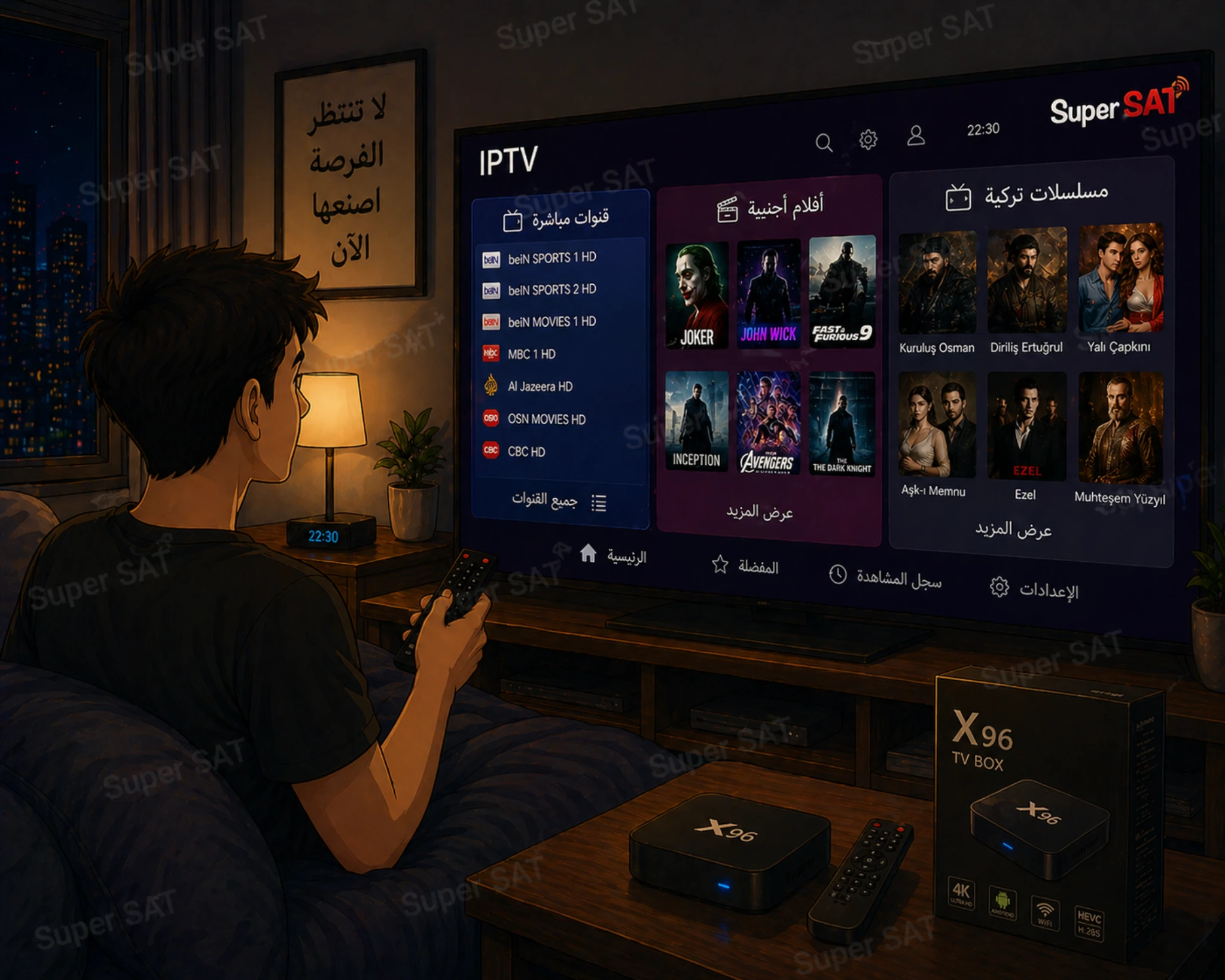 اشتراك IPTV لجميع أجهزة X96 TV BOX