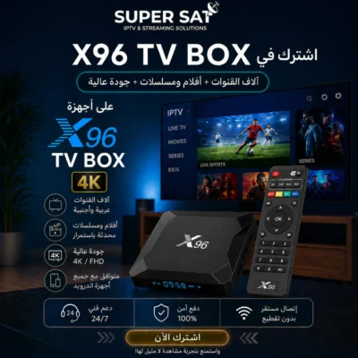 اشتراك IPTV لجميع أجهزة X96 TV BOX